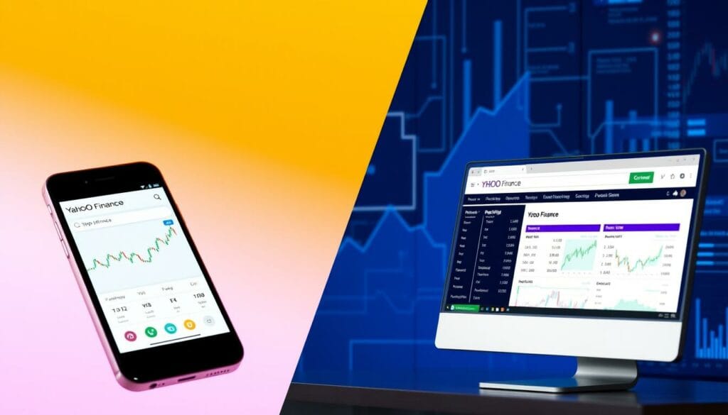 yahoo finance mobile app vs web browser