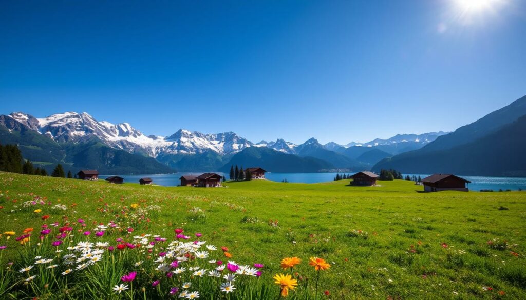 swiss summer landscape